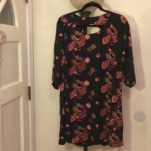 Gorgeous NWT ECI Black Floral Embroidered Dress